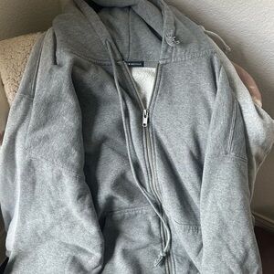 Brandy Melville Dark Grey Zip Up
